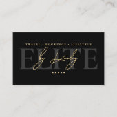 Eleganter Luxus-Executive-Concierge Schwarz Visitenkarte (Vorderseite)