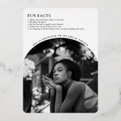 Eleganter Luxus Foto Abschluss Folieneinladung (Rückseite)