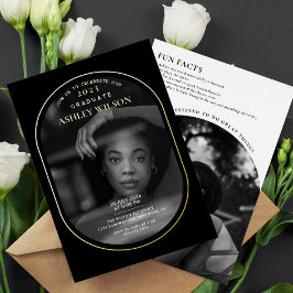 Eleganter Luxus Foto Abschluss Folieneinladung