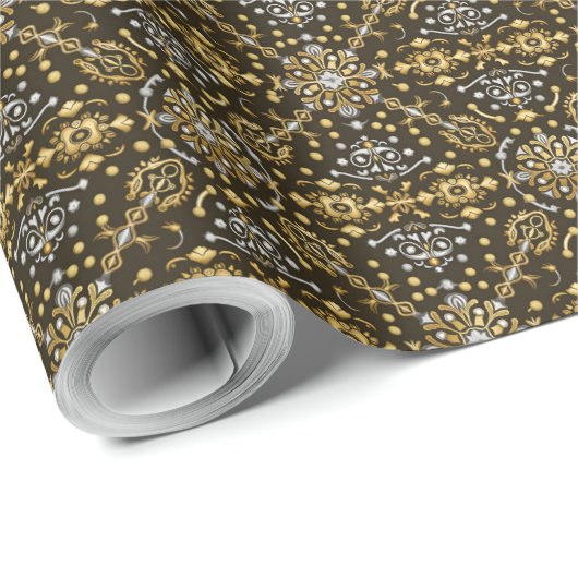 Eleganter Luxus gemustert Geschenkpapier (Rolleneckpunkt)