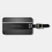 Eleganter Luxus, gestreift Gepäckanhänger (Vorderseite horizontal)