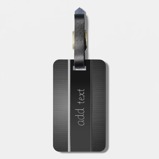 Eleganter Luxus, gestreift Gepäckanhänger (Rückseite vertikal)