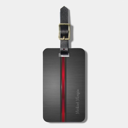 Eleganter Luxus, gestreift Gepäckanhänger (Vorderseite vertikal)