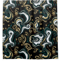 Eleganter Luxus Glam Duschvorhang