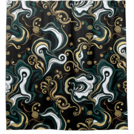 Eleganter Luxus Glam Duschvorhang