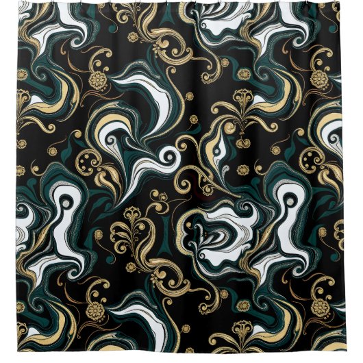 Eleganter Luxus Glam Duschvorhang (Vorderseite)