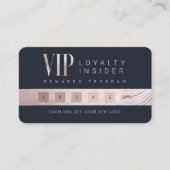 Eleganter Luxus Glam Rose Gold Abstrakt VIP Loyali Treuekarte (Vorderseite)