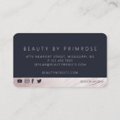 Eleganter Luxus Glam Rose Gold Abstrakt VIP Loyali Treuekarte (Rückseite)