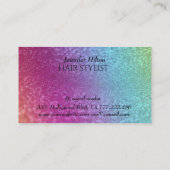 Eleganter Luxus glitschig farbenfroh HAIR holograf Visitenkarte (Rückseite)