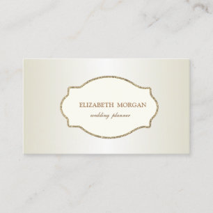 Eleganter Luxus Glitter Goldrahmen Visitenkarte