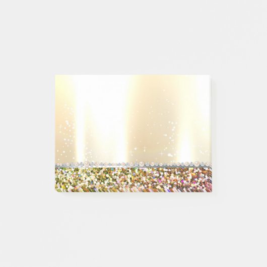 Eleganter Luxus-Glitzer, Diamanten, Perlen Post-it Klebezettel (Vorderseite)