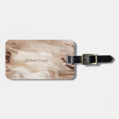 Eleganter Luxus Glitzer Marmor Gepäckanhänger (Vorderseite horizontal)