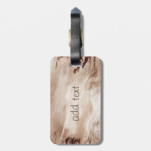 Eleganter Luxus Glitzer Marmor Gepäckanhänger (Rückseite vertikal)