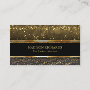 Eleganter Luxus Gold Black Visitenkarte
