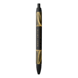 Eleganter Luxus Gold Black Wave Kugelschreiber