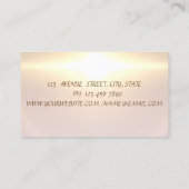 Eleganter Luxus Gold Feather Visitenkarte (Rückseite)