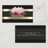 Eleganter Luxus Gold gestreift, schwarz Visitenkarte (Vorne/Hinten)