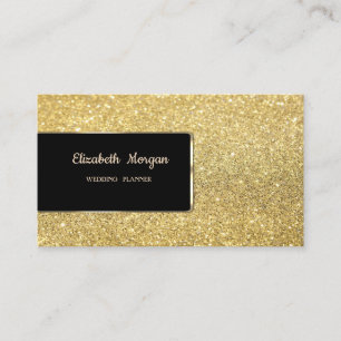 Eleganter Luxus Gold Glitter Bokeh Visitenkarte
