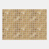 Eleganter Luxus Gold Silver Glitzer Sparkle Geschenkpapier Set (Vorderseite 2)
