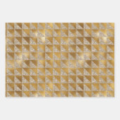 Eleganter Luxus Gold Silver Glitzer Sparkle Geschenkpapier Set (Vorderseite)
