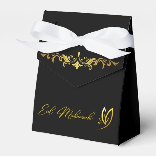 Eleganter Luxus Golden Eid Mubarak Gefallen Box Geschenkschachtel (Vorderseite)