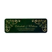 Eleganter Luxus-Goldrahmen Rücksendeetikett (Vorne)
