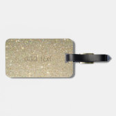 Eleganter Luxus hoch entwickelt,Katze,Glitterie Gepäckanhänger (Rückseite horizontal)