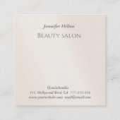 Eleganter Luxus, holografisch hell Quadratische Visitenkarte (Rückseite)