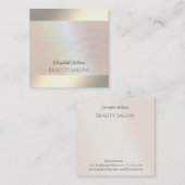 Eleganter Luxus, holografisch hell Quadratische Visitenkarte (Vorne/Hinten)