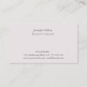 Eleganter Luxus, holografisch hell Visitenkarte (Rückseite)