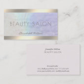 Eleganter Luxus, holografisch hell Visitenkarte (Vorne/Hinten)