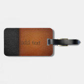 Eleganter Luxus, Leathe Look, Elephant, Paisley Gepäckanhänger (Rückseite horizontal)