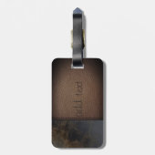Eleganter Luxus, Leathe Look - Personalisiert Gepäckanhänger (Rückseite vertikal)