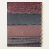 Eleganter Luxus Leather Look Brown Black Planer (Rückseite)