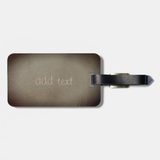 Eleganter Luxus, Leather Look Gepäckanhänger (Rückseite horizontal)