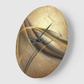 Eleganter Luxus Leather Look Große Wanduhr (Winkel)