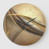 Eleganter Luxus Leather Look Große Wanduhr (Vorderseite)