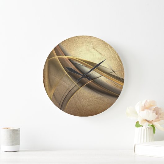 Eleganter Luxus Leather Look Große Wanduhr (Zuhause)