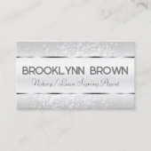 Eleganter Luxus Leichte graue Grenz Glitzer Sterne Visitenkarte (Vorderseite)