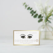 Eleganter Luxus leuchtende goldene Wimpern machen  Treuekarte (Stehend Vorderseite)