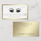 Eleganter Luxus leuchtende goldene Wimpern machen  Treuekarte (Vorne/Hinten)