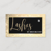 Eleganter Luxus Light Gold Ombre Sparkling Diamond Visitenkarte (Vorderseite)