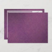 Eleganter Luxus Lila Vintager Grunge Damask Postkarte (Vorne/Hinten)