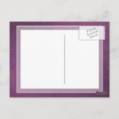 Eleganter Luxus Lila Vintager Grunge Damask Postkarte (Rückseite)