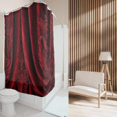 Eleganter Luxus Maroon Velvet Wedding Duschvorhang