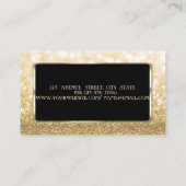 Eleganter Luxus, modern, Glittery Bokeh, Imitate L Visitenkarte (Rückseite)