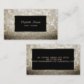Eleganter Luxus, modern, Glittery Bokeh Visitenkarte (Vorne/Hinten)