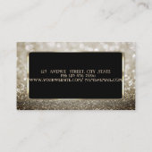 Eleganter Luxus, modern, Glittery Bokeh Visitenkarte (Rückseite)