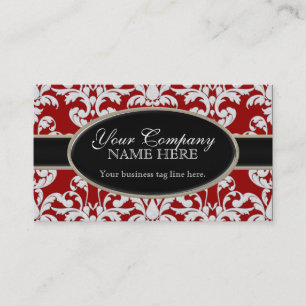 Eleganter Luxus-Moderne Damask Blumenstil Visitenkarte
