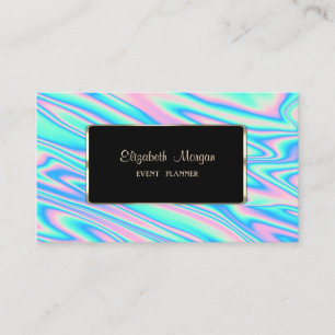 Eleganter Luxus Moderne Holografie Visitenkarte